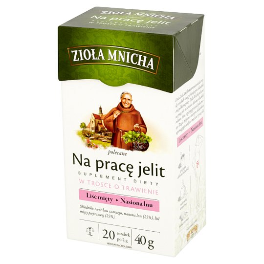 Big-Active Zioła Mnicha Na pracę jelit Suplement diety Herbatka ziołowa 40 g (20 torebek)