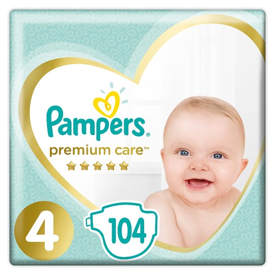 Pampers Premium Care, Rozmiar 4, 104 pieluszki, 9kg-14kg