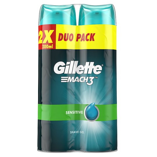 Gillette Mach3 Complete Defense Sensitive Żel do golenia dla mężczyzn 2x200 ml