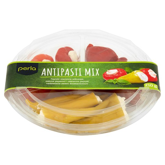 Perla Antipasti Mix Papryki czerwone i zielone nadziewane serem 210 g