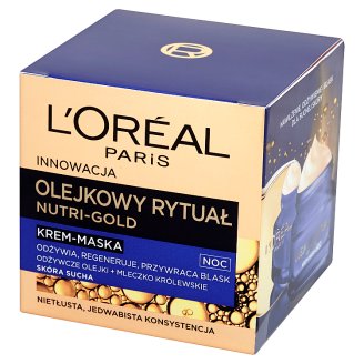L'Oreal Paris Nutri-Gold Olejkowy Rytuał Krem-maska na noc skóra sucha 50 ml