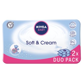 NIVEA Baby Soft and Cream Chusteczki 2 x 63 sztuki