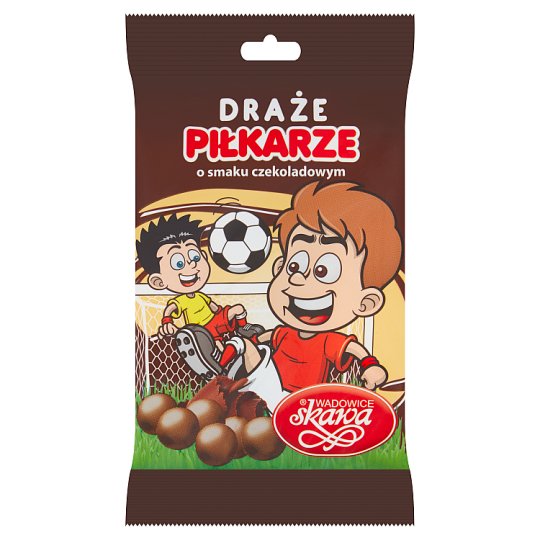 Wadowice Skawa Piłkarze Draże o smaku czekoladowym 70 g