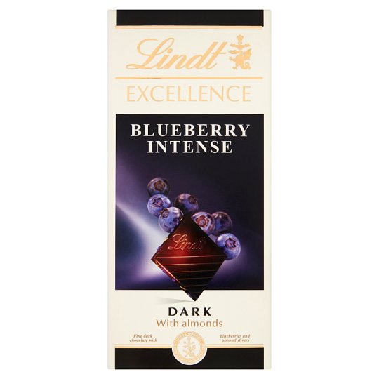 Lindt Excellence Czekolada ciemna z migdałami i kawałkami borówki amerykańskiej 100 g