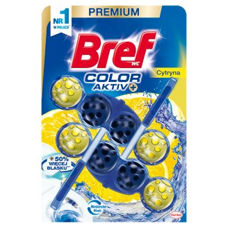 Bref WC Color Aktiv Zawieszka do muszli WC cytryna 2 x 50 g