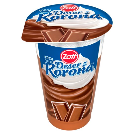 Zott Deser z Koroną Deser o smaku czekoladowym z bitą śmietanką 175 g