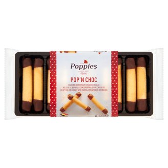 Poppies Pop' N Choc Chrupiące rurki polane czekoladą 125 g