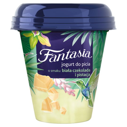 Danone Fantasia Jogurt do picia o smaku biała czekolada i pistacja 240 g