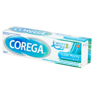 Corega Super Mocny Delikatnie Miętowy Krem mocujący do protez zębowych 40 g