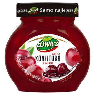 Łowicz Konfitura extra z wiśni niskosłodzona 240 g