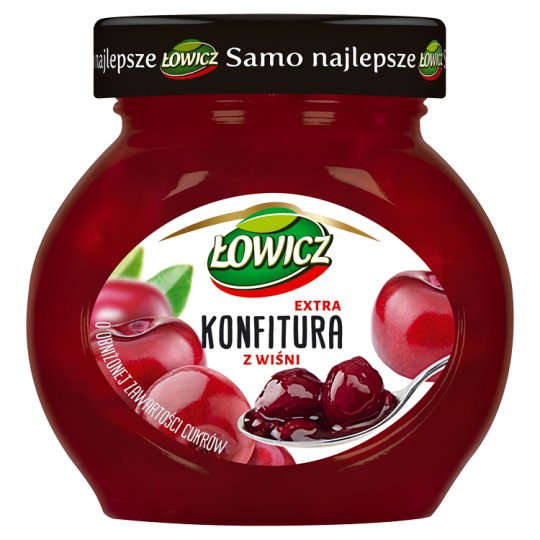 Łowicz Low Sugar Cherry Extra Jam 240 g