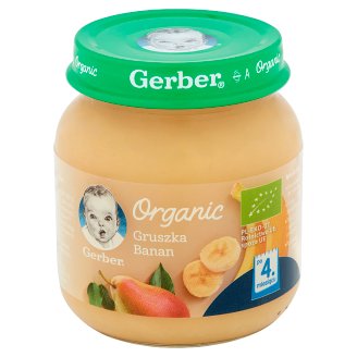 Gerber Organic Gruszka banan po 4 miesiącu 125 g
