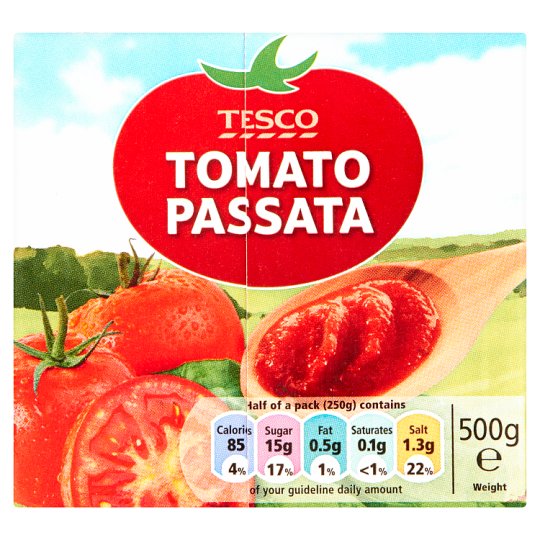Tesco Tomato Passata Przecier pomidorowy 500 g