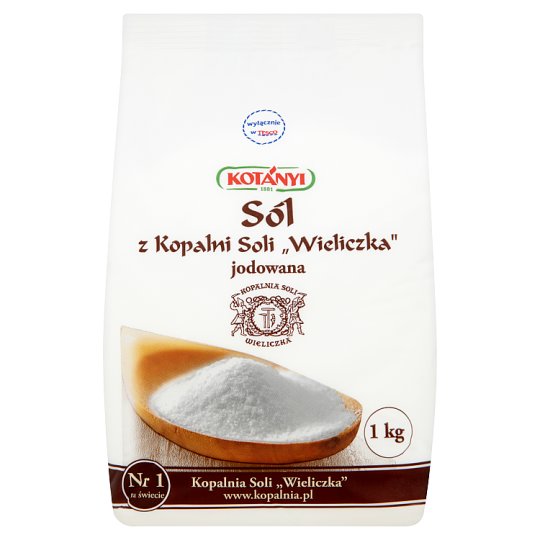 Kotányi Sól z kopalni Soli Wieliczka jodowana 1 kg