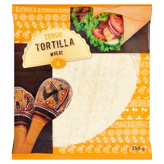 Tesco Tortilla Placki pszenne 250 g (4 x 62,5 g)