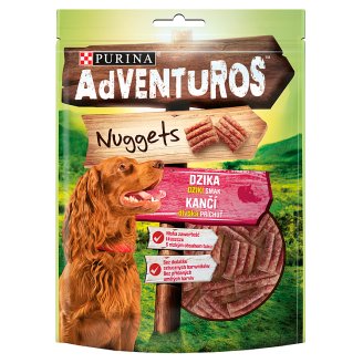 Purina Adventuros Nuggets o smaku dzika Uzupełniająca karma dla dorosłych psów 90 g