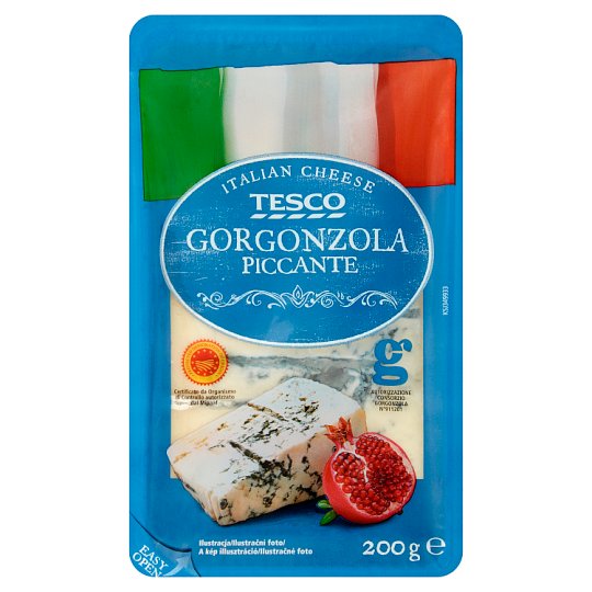 Tesco Gorgonzola piccante Ser miękki tłusty 200 g