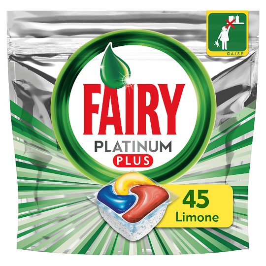 Fairy Platinum Plus Cytryna Kapsułki do zmywarki, 45 kapsułek