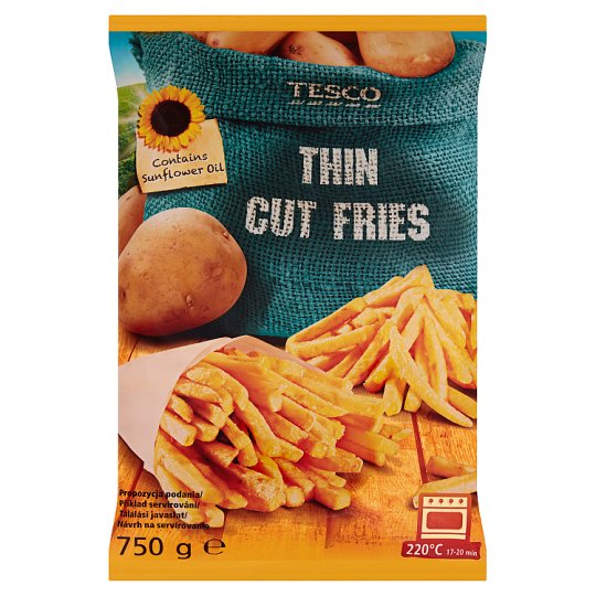 Tesco Thin Cut Fries 750 g