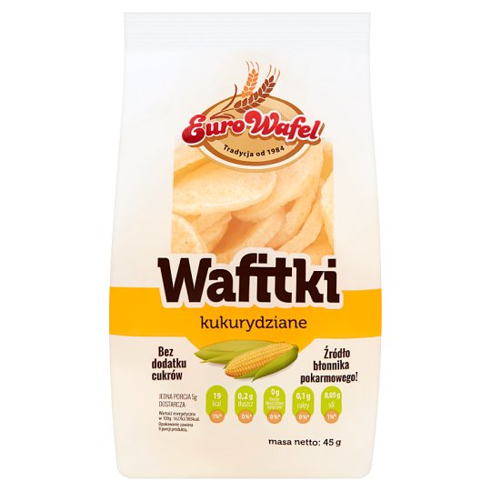 Eurowafel Wafitki kukurydziane 45 g