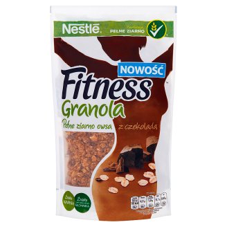 Nestlé Fitness Granola Pełne ziarno owsa z czekoladą Płatki śniadaniowe 300 g