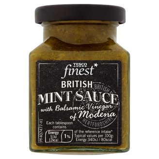 Tesco Finest Sos miętowy z białym octem winnym i octem balsamicznym 180 g