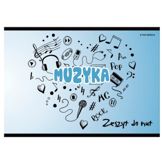 Top 2000 Zeszyt do nut B5 szeroka linia 16 kartek
