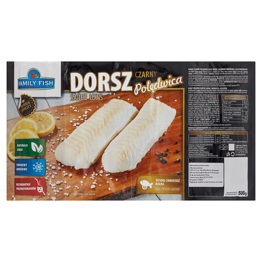 Family Fish Loins Saithe 500 g
