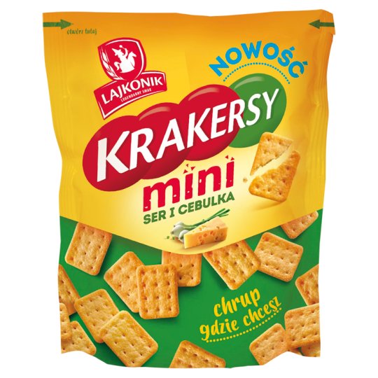 Lajkonik Krakersy mini ser i cebulka 100 g