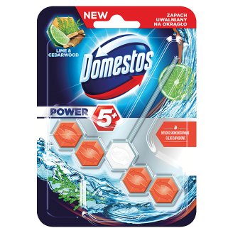 Domestos Power 5+ Lime & Cedarwood Kostka toaletowa 55 g