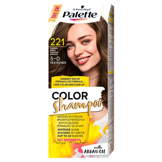 Palette Color Shampoo Szampon koloryzujący Średni brąz 221