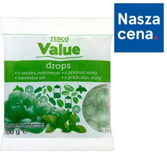 Tesco Value Drops o smaku miętowym 100 g