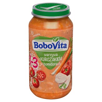 BoboVita Warzywa z kurczakiem w pomidorach 1-3 lata 250 g