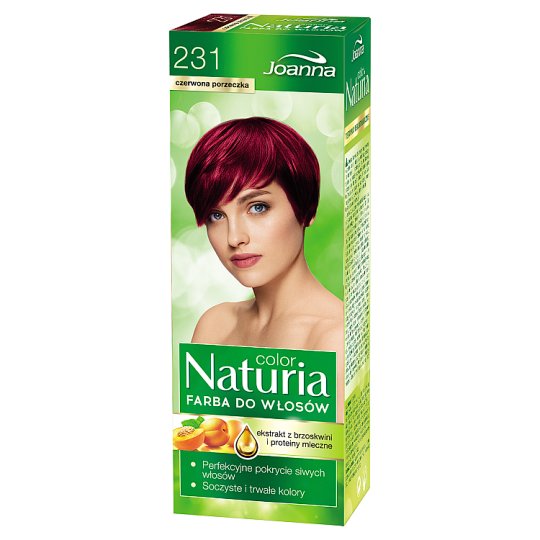Joanna Naturia color Farba do włosów czerwona porzeczka 231