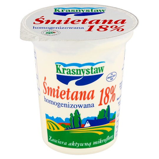 Krasnystaw Śmietana 18% homogenizowana 300 g