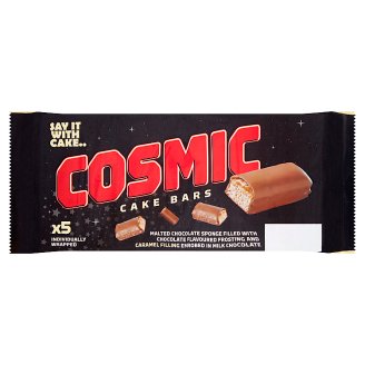 Say it with cake.. Cosmic Ciasto kakaowe z karmelem i kremem kakaowym w czekoladzie 132 g (5 sztuk)