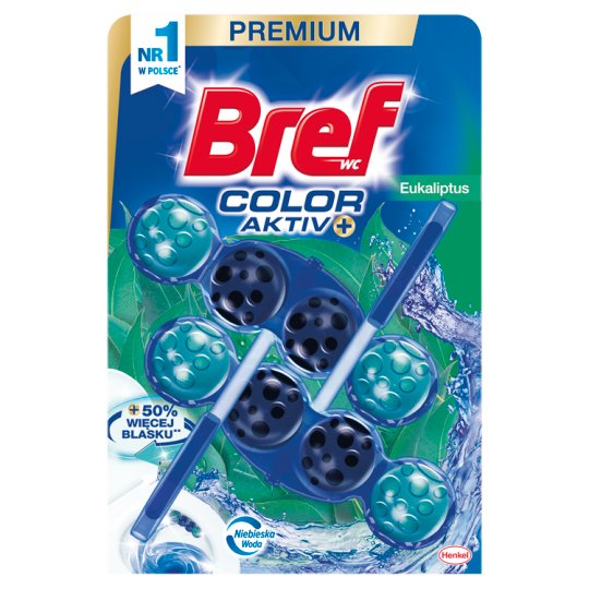 Bref WC Color Aktiv Zawieszka do muszli WC eukaliptus 2 x 50 g