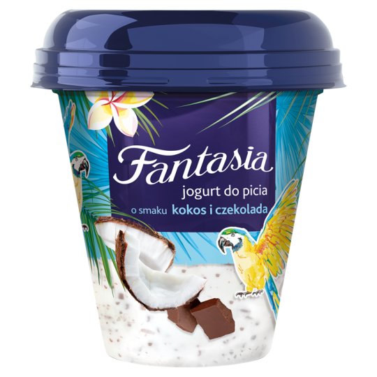 Danone Fantasia Jogurt do picia o smaku kokos i czekolada 240 g