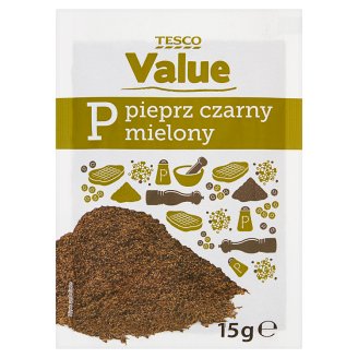 Tesco Value Pieprz czarny mielony 15 g
