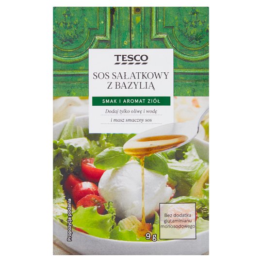 Tesco Sos sałatkowy z bazylią 9 g