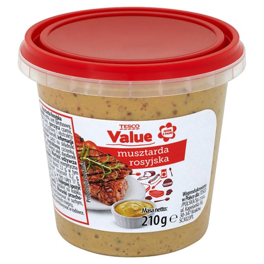 Tesco Value Musztarda rosyjska 210 g
