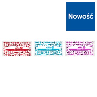 Tesco Value Chusteczki kosmetyczne 2 warstwowe 100 sztuk