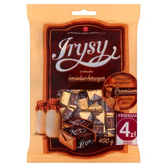 Jutrzenka Dobre Miasto Irysy o smaku śmietankowym Pomadki 400 g