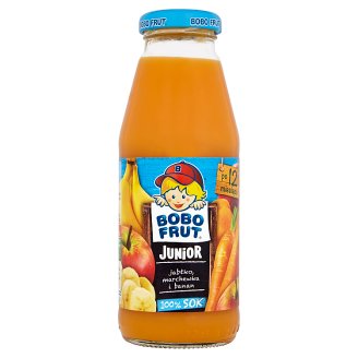 Bobo Frut Junior 100% Sok jabłko marchewka i banan po 12 miesiącu 300 ml