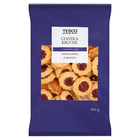 Tesco Ciastka kruche z marmoladą 600 g