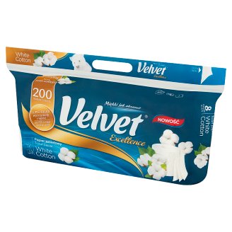 Velvet Excellence Biała Elegancja Papier toaletowy 8 rolek