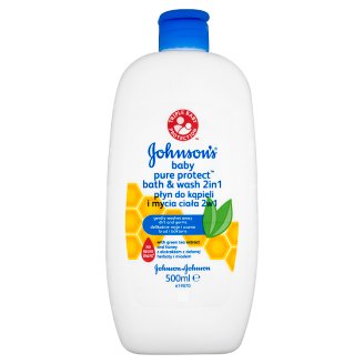Johnson's Baby Pure Protect Płyn do kąpieli i mycia ciała 2w1 500 ml