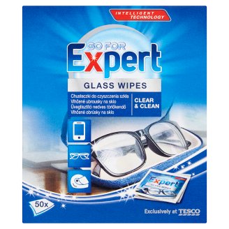 Go for Expert Chusteczki do czyszczenia szkła 50 sztuk