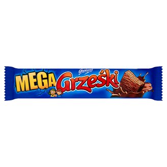 Grześki Mega Wafel przekładany kremem kakaowym w czekoladzie 48 g
