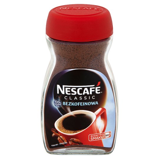 Nescafé Classic Bezkofeinowa kawa rozpuszczalna 100 g